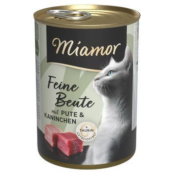 Вологий корм - Miamor Feine Beute Pute + Kaninchen для котів з індичкою та кроликом 400 г id_248 фото