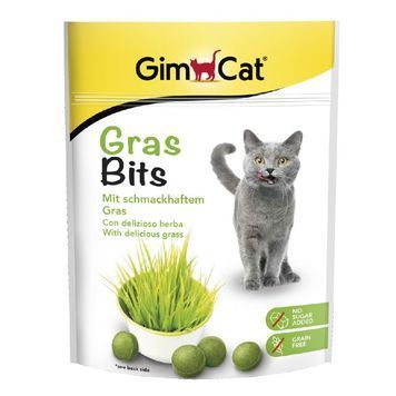 Ласощі GimCat GrasBits для котів, таблетки (вітаміни) з травою, 40 грам id_78 фото