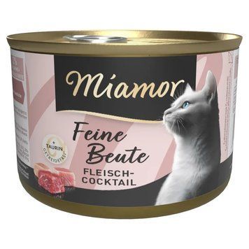 Натуральний вологий корм з м'ясом для котів - Miamor Feine Beute Fleischcocktail 185 г id_241 фото