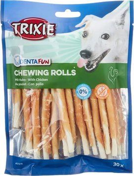 Палички для собак з курячою грудкою Trixie Denta Fun Chewing Rolls 12 см, 30 шт, 240 г 2294644815 фото