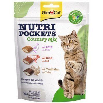 Ласощі для котів GimCat Nutri Pockets Country Mix150 грам 4002064419183 фото