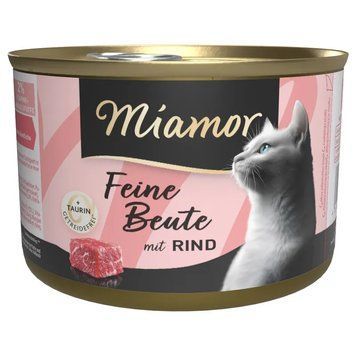 Натуральний вологий корм- Miamor Feine Beute Rind з яловичиною для котів 185 г id_235 фото