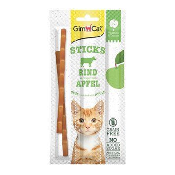 Ласощі для котів GimCat Sticks з яловичиною та яблуком 3 шт. id_134 фото