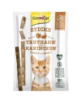 Ласощі для котів GimCat Sticks Turkey and Rabbit з індичкою та кроликом 4 шт 2178867825 фото