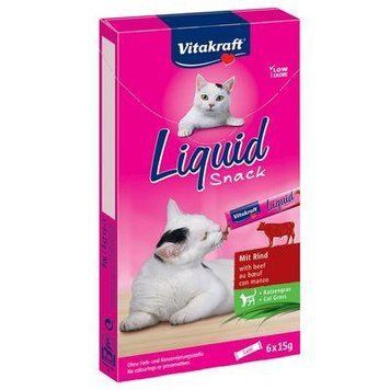 Ласощі для котів Vitakraft Cat Liquid Snack з яловичиною 6 стіків х 15 г 2244429358 фото