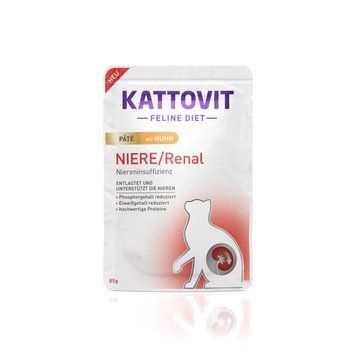 Вологий дієтичний корм у паучах Kattovit Niere/Renal Pat&eacute; з куркою для котів 85 г id_264 фото
